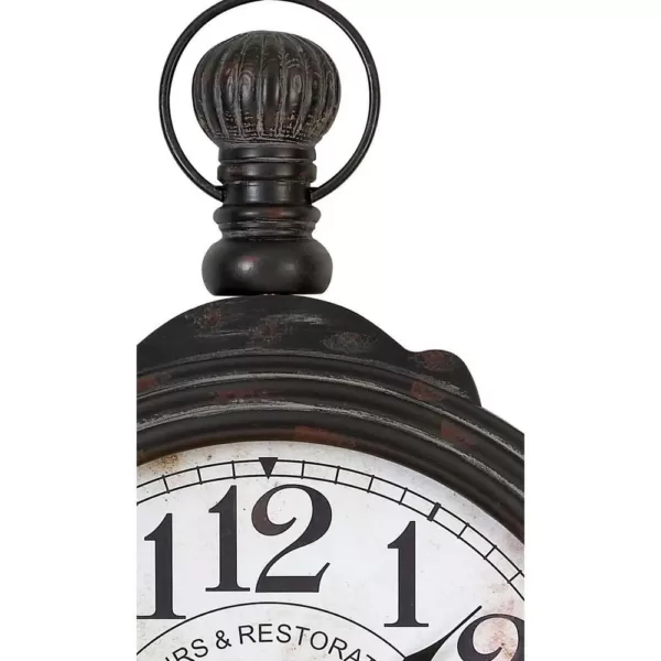 LITTON LANE 39 in. x 28 in. Wood Wall Clock