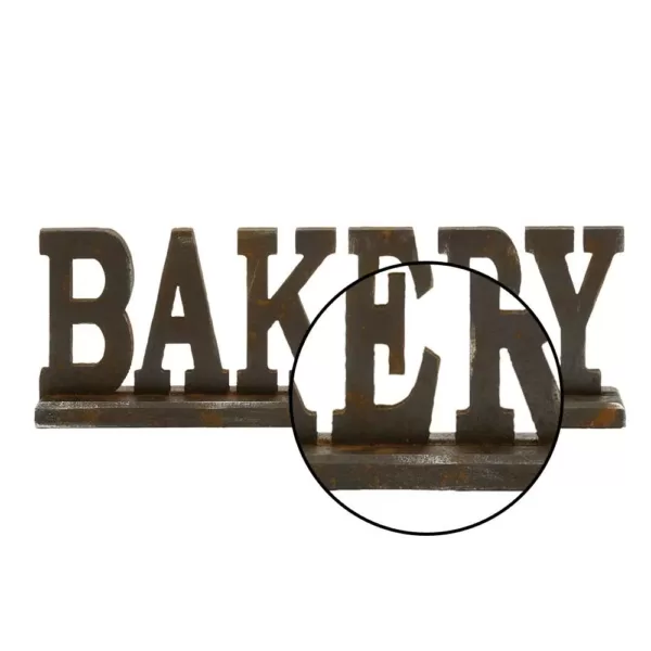 LITTON LANE 23 in. x 8 in. Kitchen Whimsy "BAKERY" Table Wood Sign