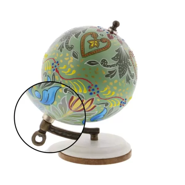 LITTON LANE 7 in. x 5 in. Modern Decorative Globe in Multi Colors