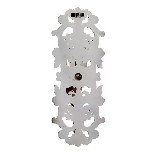 LITTON LANE Distressed White Acanthus Candle Sconce